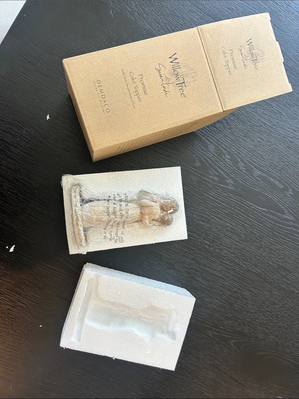 Willow Tree tan and cream Promise Cake Topper Figurine in Box